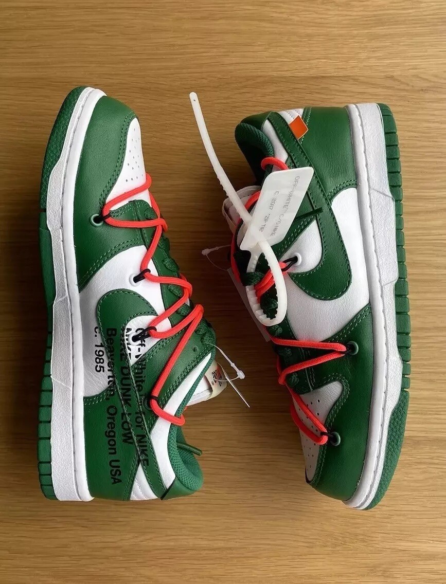 OFF WHITE X NIKE Nike Dunk Low x Off White verde pino UK4.5 US5 EU37.5