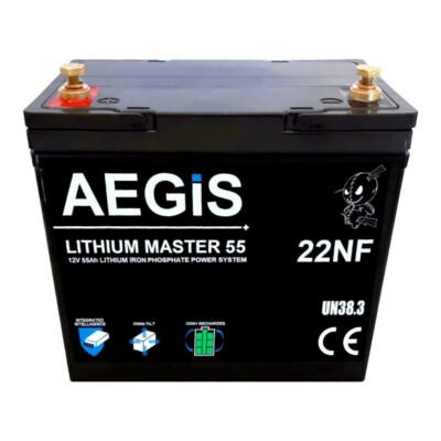 Aegis Battery - 12V 55Ah LiFePo4 Lithium Battery
