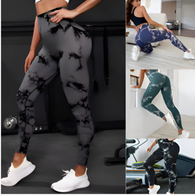 Sexy nahtlose Batik-Yoga-Leggings Damen Fitness Laufen Workout Leggings