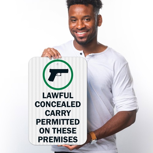 Lawful Concealed Carry Permitted On These Premises Sign, - Picture 34 of 86