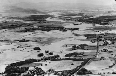 River Dee showing Crossmichael and Loch Ken Scotland 1930s OLD PHOTO