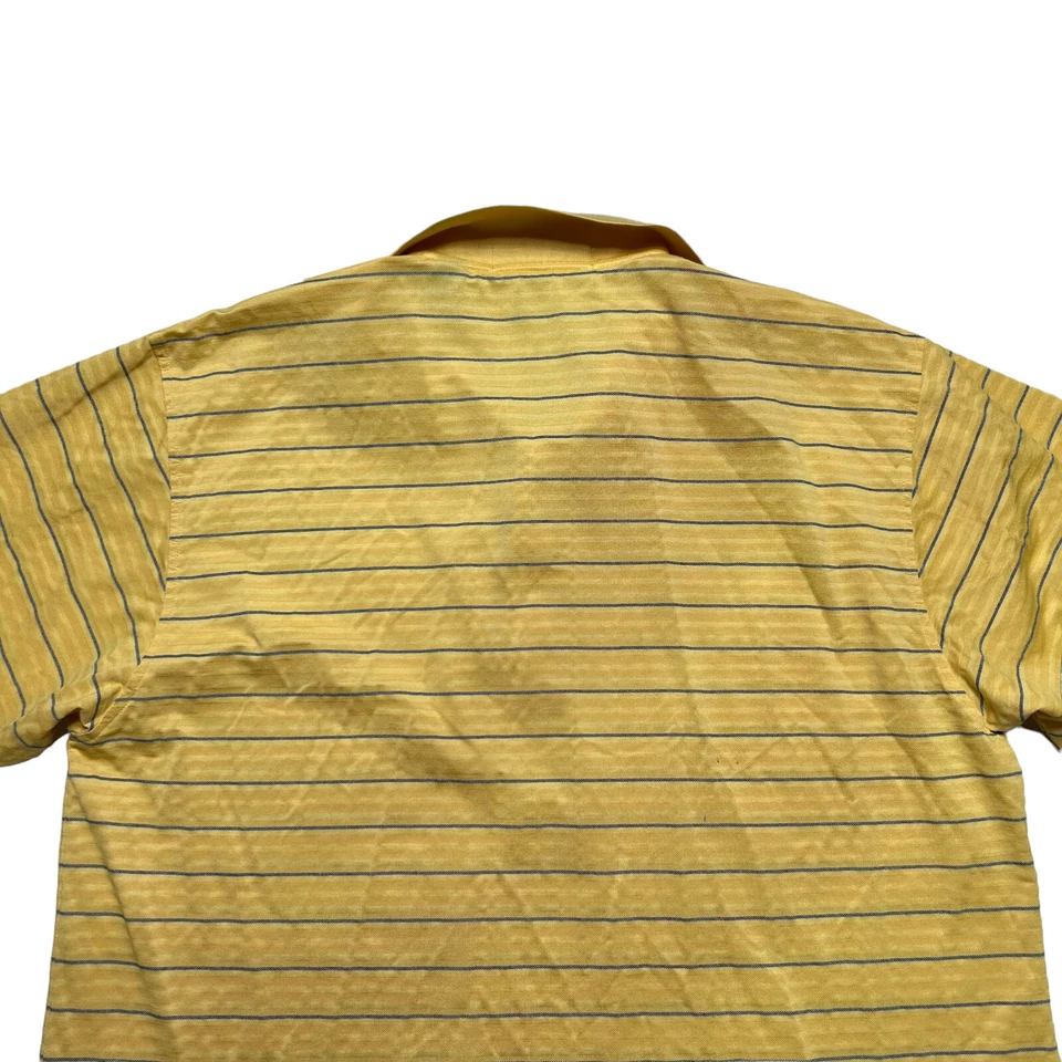 Fairway & Greene Golf Polo Shirt Mens Size XL Pureformance Yellow Striped Golf - Image 4 of 4