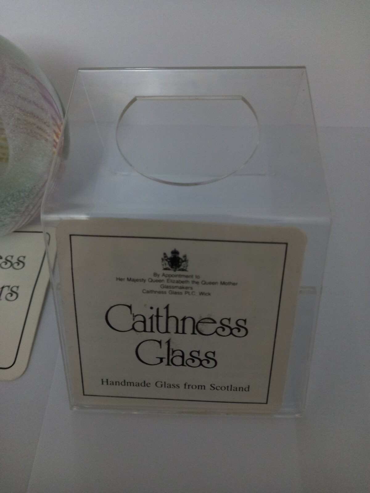 Vintage Caithness Glass "Daydreams" 1992 Paperweight with Stand and