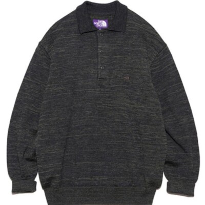 THE NORTH FACE PURPLE LABEL men's merino field stripe polo sweater