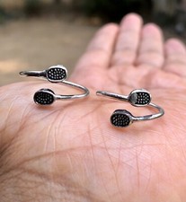 2 Pc 925 Sterling Silver Toe Rings Adjustable, Oxidized, Kids Rings Oval Shape