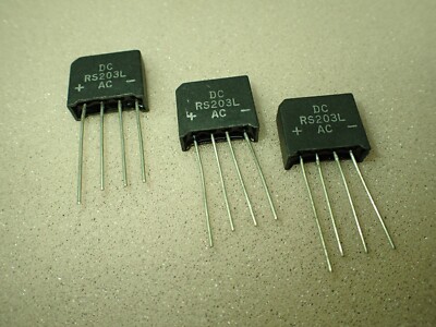 RS203L Brückengleichrichterdiode, 200 V, 2 A, SIP, 1,1 V, 4 Pins KBP202G UK LAGER x5 Stück
