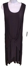 Lane Bryant BlackTie Front Dress Woman's Size 18/20 Sleeveless Stretch Black 
