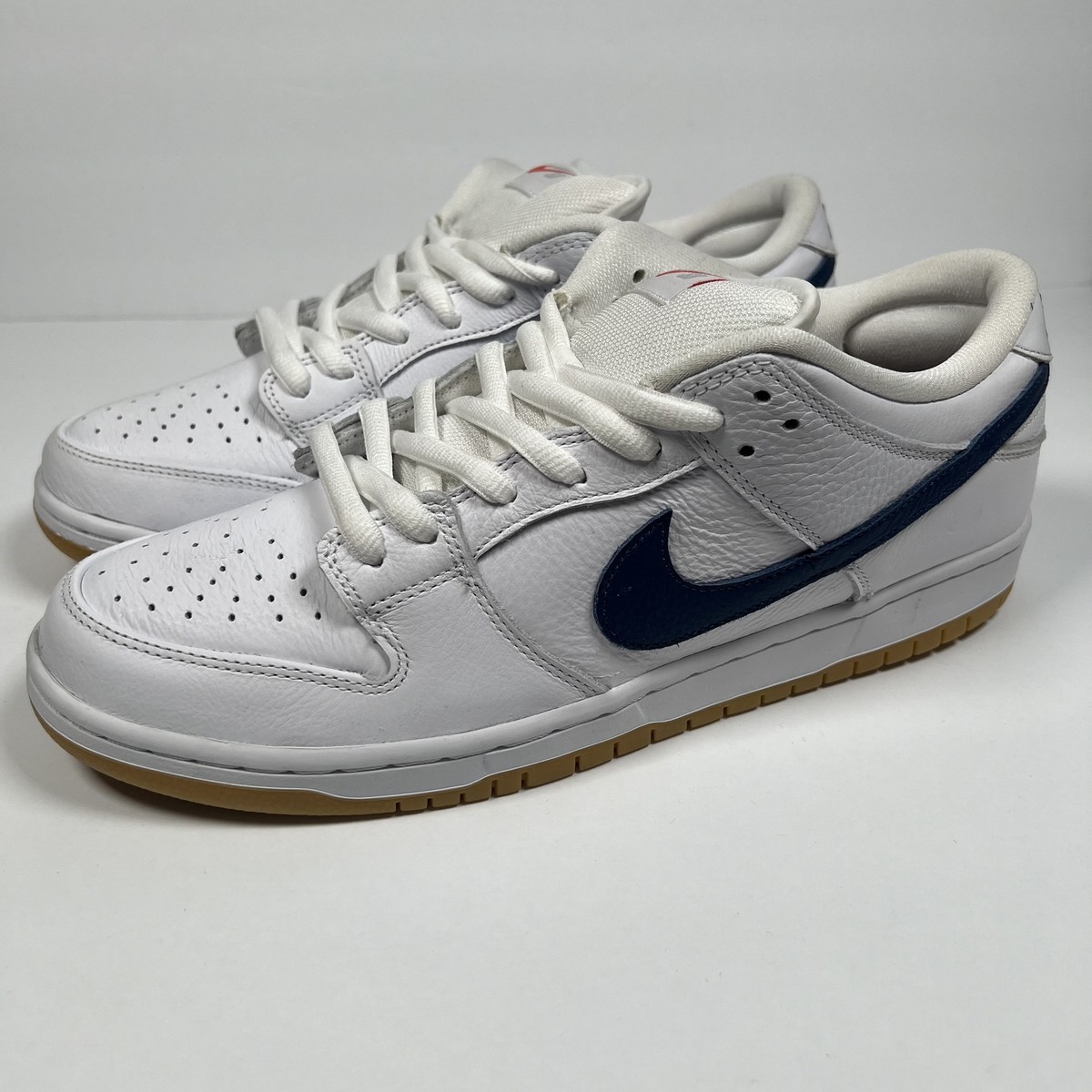 Nike SB Dunk Low Orange Label ISO White Navy CZ2249-100 - Men's