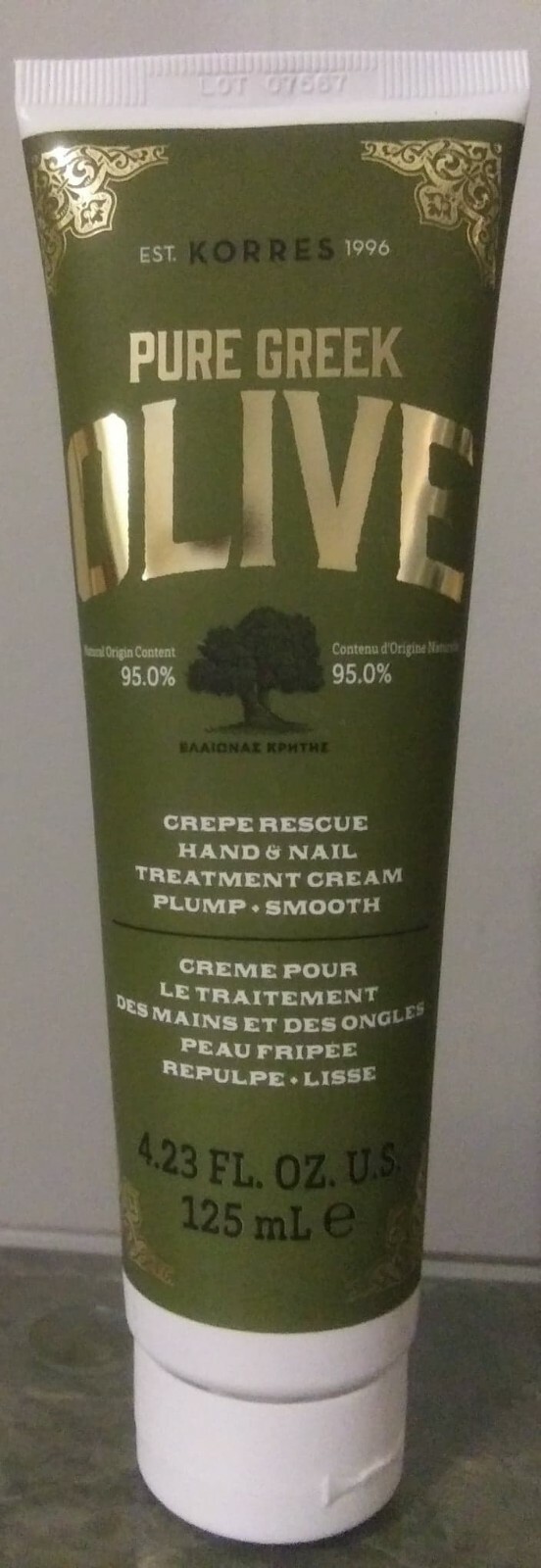 KORRES Pure Greek Olive Oil Crepe Rescue Hand & Nail Treatment Cream 4.