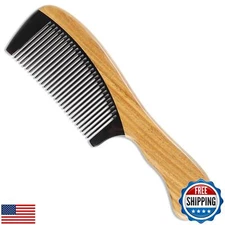 Onedor Natural Green Sandalwood Hair Comb - 100% Handmade Wooden Comb with Bu