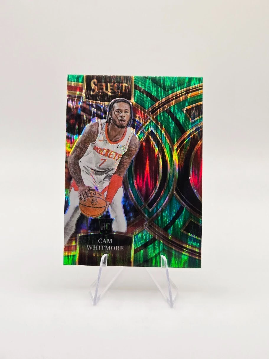 Cam Whitmore 2023-24 Panini Select RC Premier Green Shock SP #118 Rockets