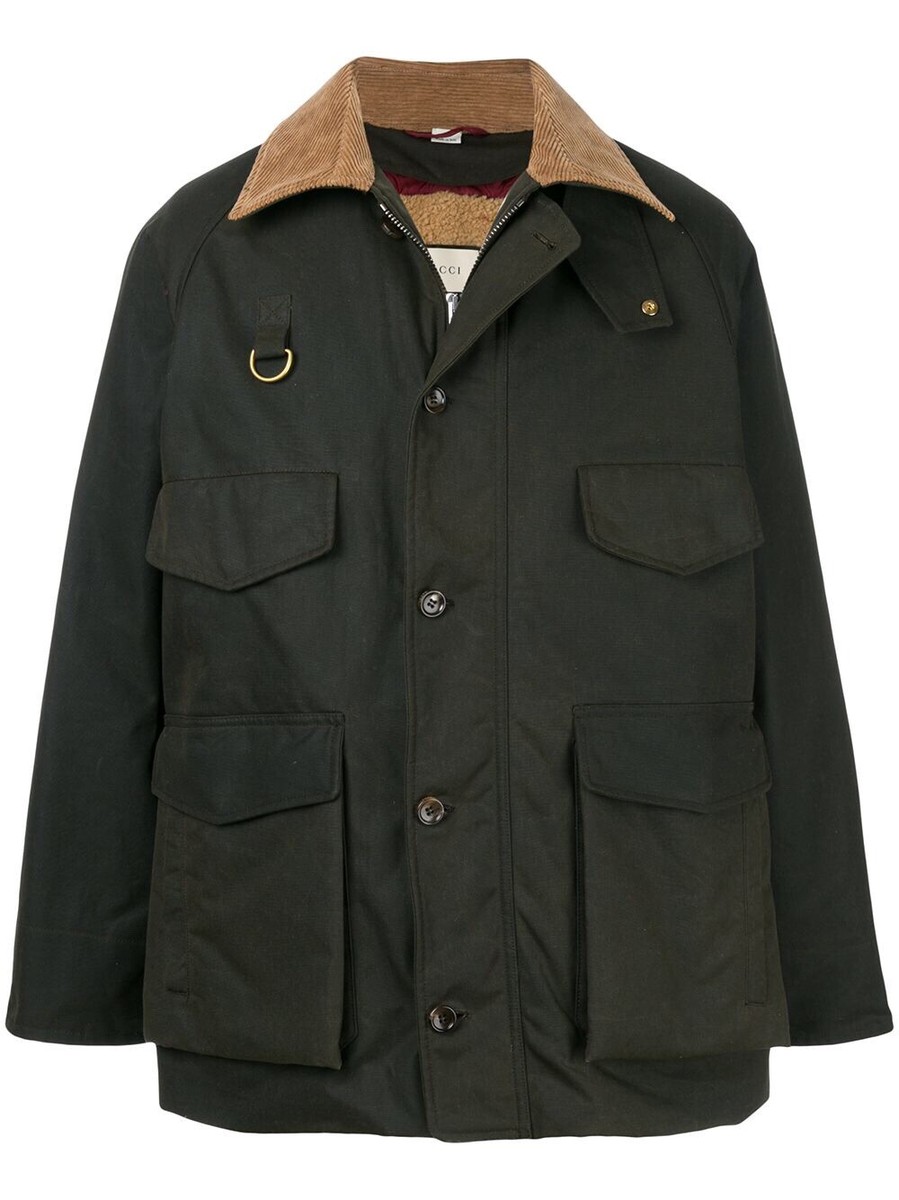 New With Tags Gucci Tiger Embroidered Shearling Field Jacket 50EU