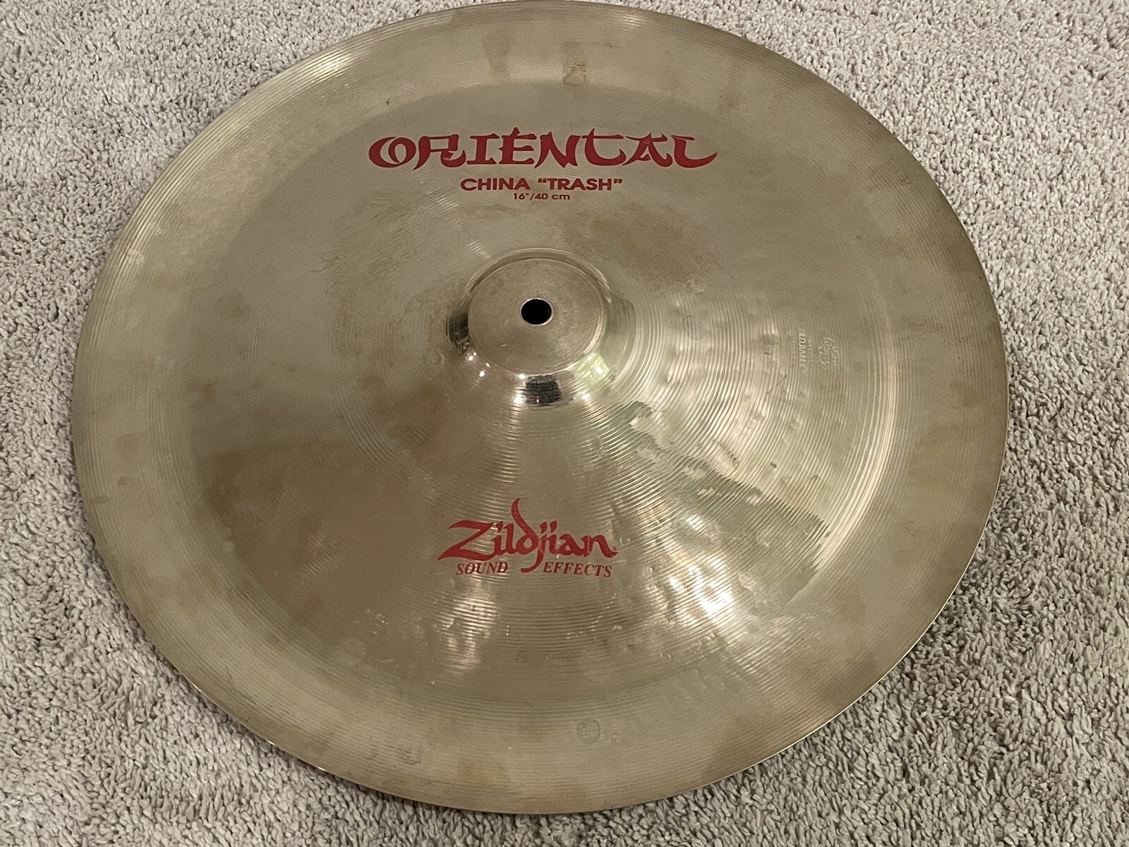 Zildjian 16” Oriental China Trash Cymbal Sound Effects 924 Grams Drums