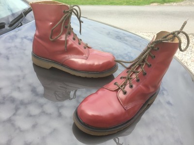cherry red steel toe boots