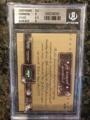2001 Playoff Contenders Legendary Autographs Joe Namath BGS 8.5 - Picture 2 of 2