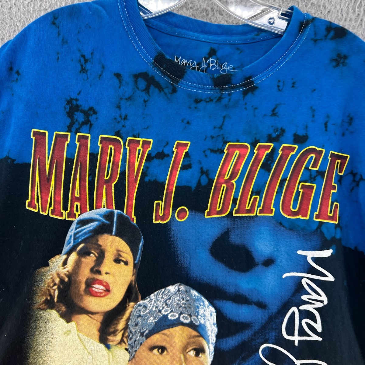 Mary J Blige Shirt Mens Large BLue R&B Music HipHop Streetwear 