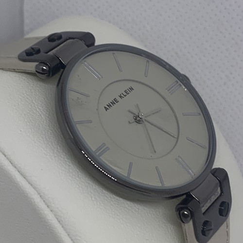 Anne Klein Ak3435 Women's White Leather Analog Dial Quartz Genuine Watch Ga126 - Picture 4 of 9