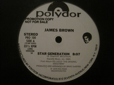 JAMES BROWN STAR GENERATION 12'' ORIG '79 POLYDOR PRO 100 PROMO DISCO FUNK VG+