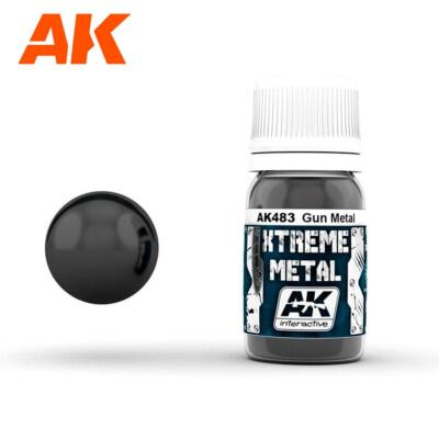 AK Interactive AK483 Xtreme Metal Gun Metal 30ml - US