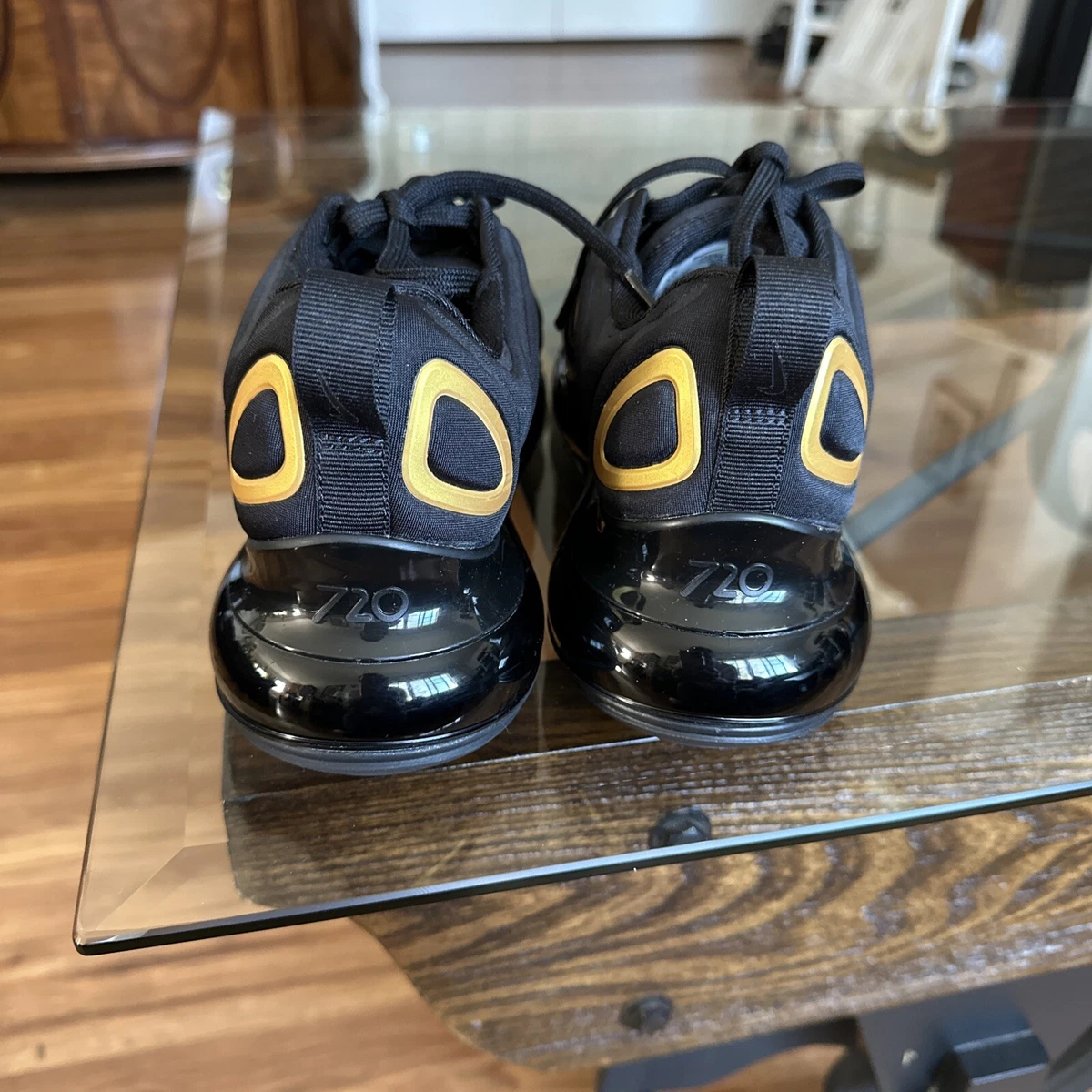 Nike Air Max 720 Metallic Gold Black Sneaker Size 4.5 Y eBay
