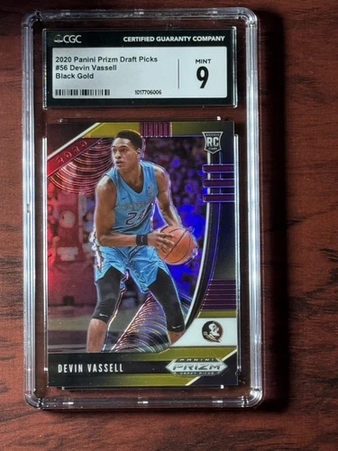 2020 Panini Prizm Draft picks Devin Vassell Black Gold 4/5 CGC 9 MINT