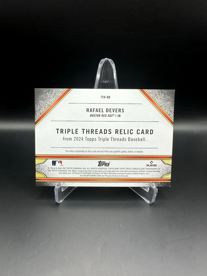 2024 Topps Triple Threads Rafael Devers #TTR-RD Patch - /36 - Red Sox - Image 2 of 2