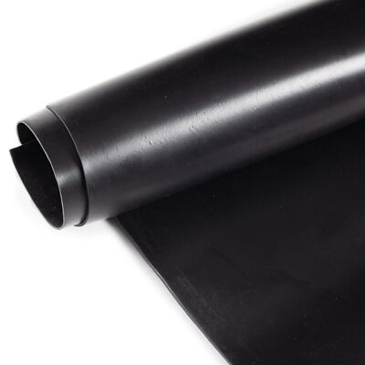 Gummi Bodenmatte SBR Schutzmatte GLATT Schwarz 3mm B-100cm anti rutsch matte