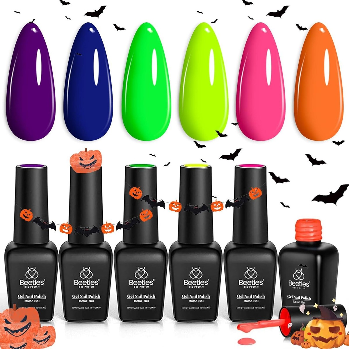 Beetles Gel Nail Polish Set, Nails 0.25 Fl Oz (Pack of 6