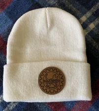 YP Classics Cuffed Knit Beanie ~White ~One Size ~NWOT ~ Sumospeed Automotive Tag