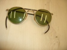 Vintage B L Ful-Vue 23 Green Lens Safety Glasses  Case Steampunk sunglasses