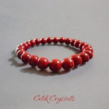 Red Jasper Bracelet 8mm Natural Stones Stretches