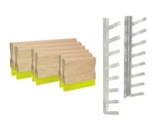 Screen Printing Silk Screening Squeegee Pack 2: 16", 2: 12", 2:6" PLUS FREE RACK