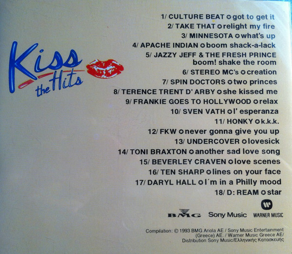 Kiss The Hits Various 18 Hits Of 93 Europop Dance Rock CD 1993 kiss-the-hits-various-18-hits-of-93-europop-dance-rock-cd-1993
