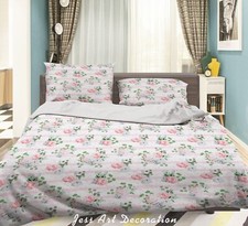 3D Rose Floral Pattern Colorful Quilt Cover Set Duvet Cover Bedding Pillowcases