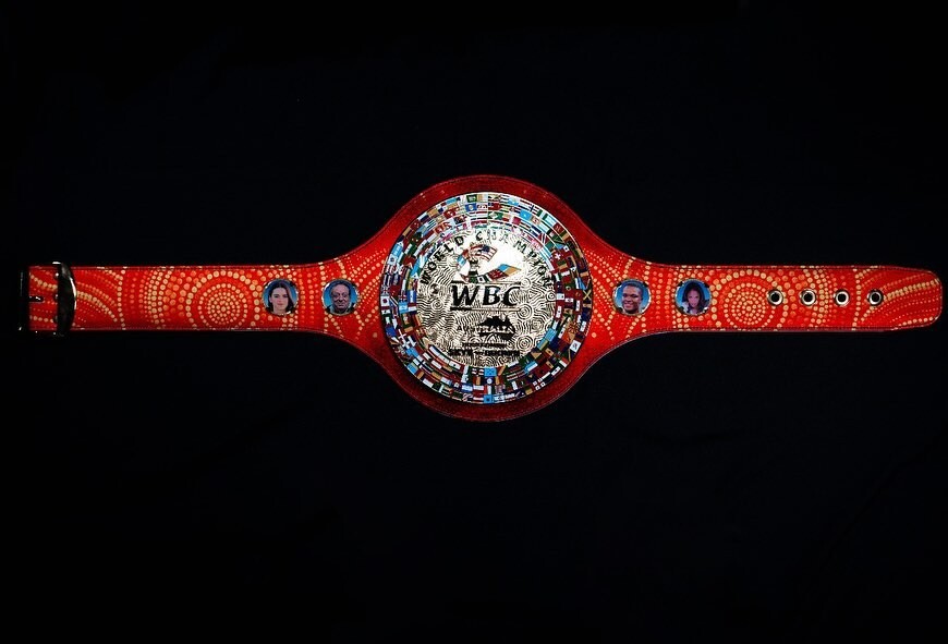 New WBC Australia Homecoming Skye Brown Boxing Championship Belt