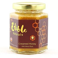 WOHO 100 % pura crema miel cruda con raíz de maca 8 oz 226 g