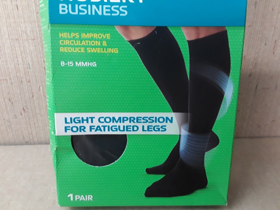 Curad Mild Compression Business Hosiery Large Black eBay