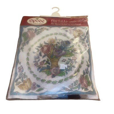 Neu Vintage Royal School of Needlework Spode Plate Design Wandteppich Kit komplett