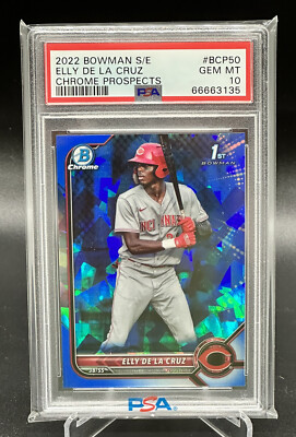 2022 Bowman Chrome Sapphire Elly De La Cruz 1st Prospect #BCP-50
