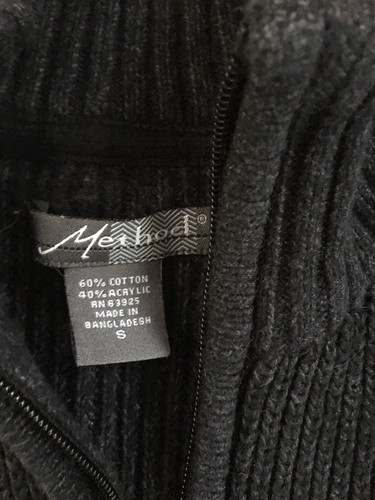 Method Brand Zippered Sweater, Gray 
