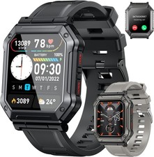 Smartwatch Orologio Fitness Uomo Digitale: Bluetooth Chiamata Risposta Vivavoce