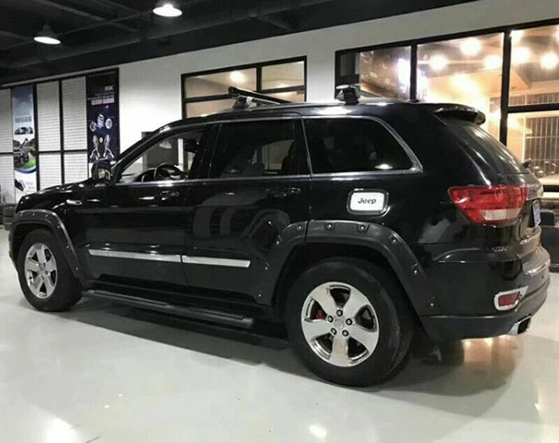 Kit de carrocería ancha para Jeep Grand Cherokee 2011-21 negro guardabarros llamaradas rueda arco 6x Foto 4 de 4
