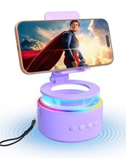 Gifts for Men Women, Cell Phone Stand with Wireless Bluetooth Speaker, A-Purple