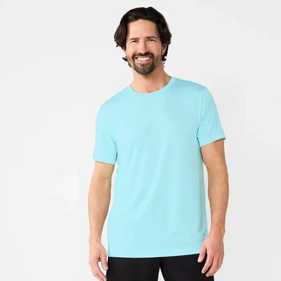 NEW Tek Gear Men's Dry Tek Lightweight Wicking T-Shirt, Geneva Blue Size XL