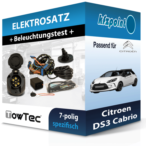 FüR Citroen DS3 Cabrio 01.2013-Jetzt Towtec E-Satz 7Polig Fahrzeugspezifisch Neu-image