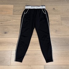 GYMSHARK Black Recess Joggers Active Gym Workout Foldable Waist Bottoms Size S