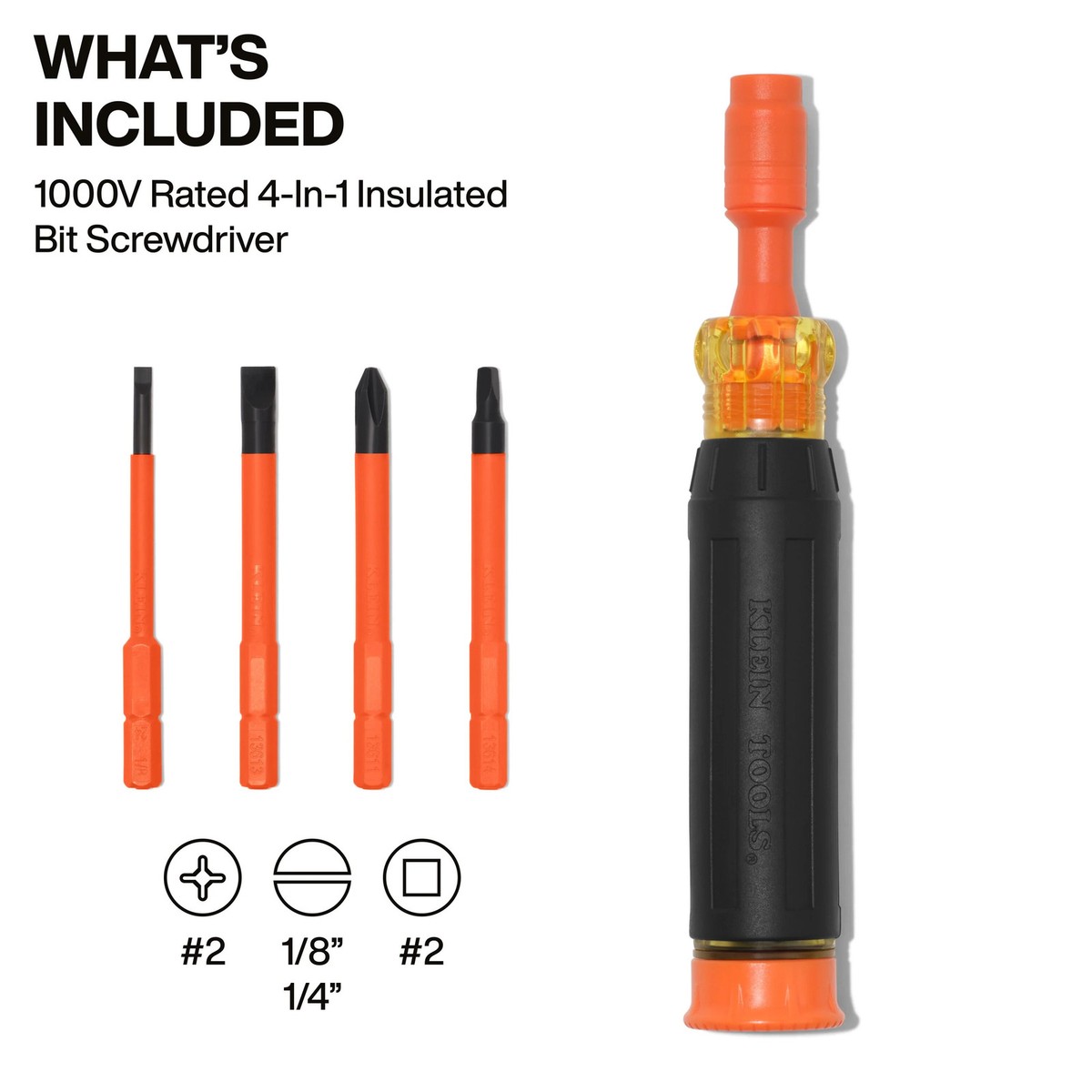 Klein Tools 32604INS 4-in-1 Insulated Auto-Lock Screwdriver | eBay