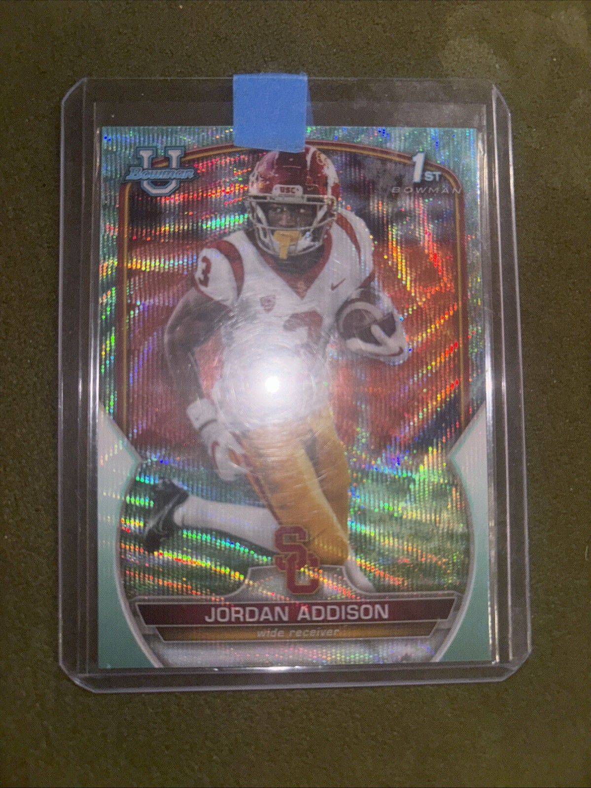 2022 Bowman University Chrome - Jordan Addison #36 Aqua Refractor /299 (RC)