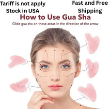 Gua Sha Facial Stone Roller Resin Tool Scraper for Face Massage  Skincare