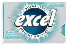 EXCEL, Polar Ice Flavored Sugar Free Chewing Gum, 12 Pieces, 1 Pack, 16.8g